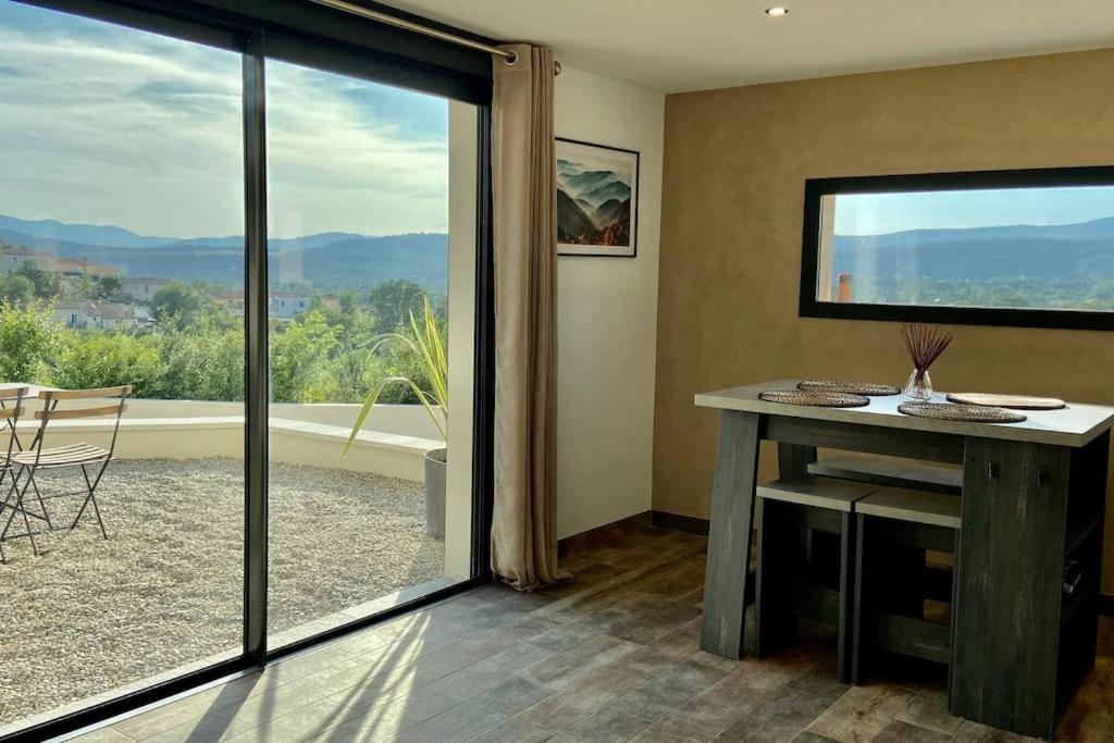 L'Oree Cevenole, Gite Avec Spa Et Vue Panoramique Sur Les Cevennes Daire Saint Julien Les Rosiers Dış mekan fotoğraf